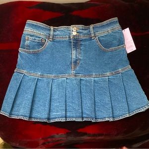 Wild Fable Pleated Denim Skirt